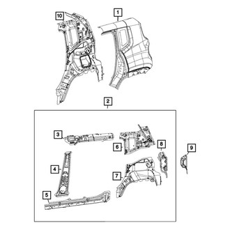 Jeep OE - Rear Right Inner Quarter Panel