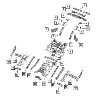 Mopar® - Driver Side Floor Pan Bracket