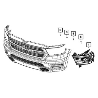 Ram OE - Front Left Headlight Assembly
