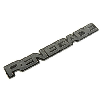 Mopar® - "Renegade" Nameplate Gray/Black Left Side Door Emblem