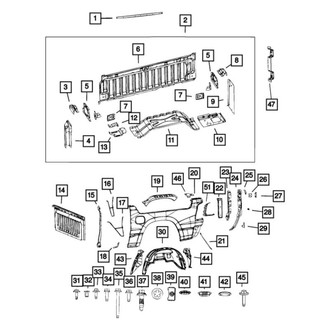 Ram OE - Truck Bed Panel Bracket