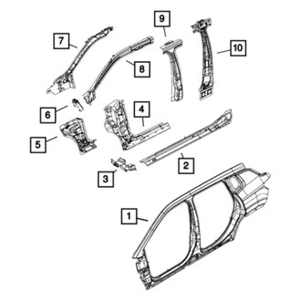 Mopar® - Driver Side Door Hinge Reinforcement