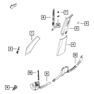 Jeep OE - Body A-Pillar Trim Panel Clip