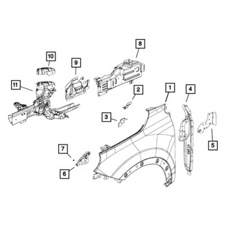 Mopar® - Front Driver Side Fender Insulator