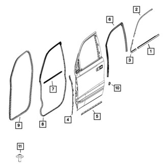 Ram OE - Front Right Upper Door Reveal Molding