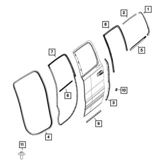 Ram OE - Rear Right Lower Door Reveal Molding