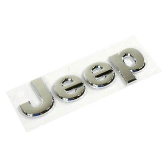 Mopar® - "Jeep" Nameplate Silver Grille/Hatch/Hood Emblem