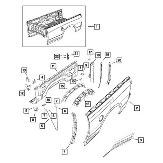 Ram OE - Rear Left Outer Truck Bed Panel
