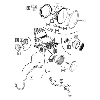 Mopar® - Passenger Side Replacement Headlight