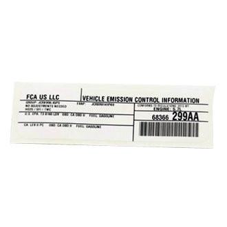 Mopar® - Vehicle Emission Control Information Label