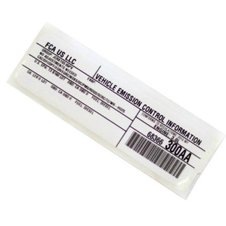 Mopar® - Vehicle Emission Control Information Label