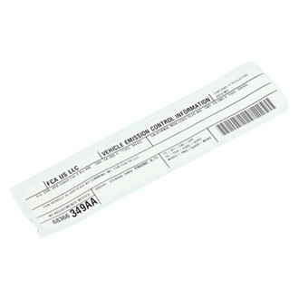 Mopar® - Vehicle Emission Control Information Label