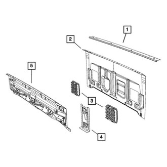 Jeep OE - Rear Center Truck Cab Back Panel Bracket