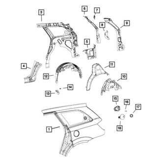 Dodge OE - Rear Right Inner Quarter Panel