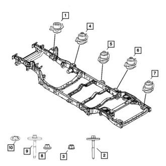 Jeep OE - Center Rear Body Mount Cushion