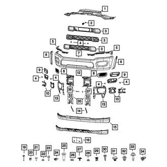 Mopar® - Front License Plate Bracket