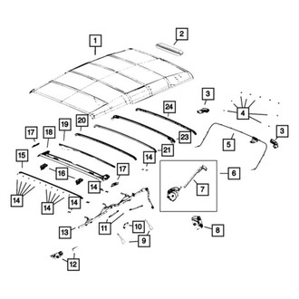 Jeep OE - Left Roof Side Rail