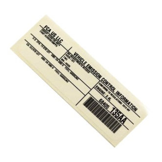 Mopar® - Vehicle Emission Control Information Label