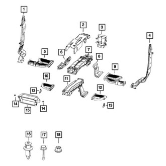 Jeep OE - Front Left Lower Instrument Panel Air Duct