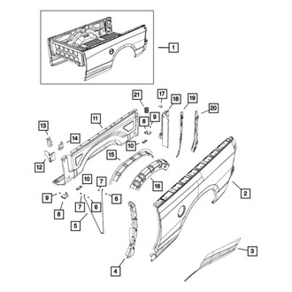 Ram OE - Rear Right Outer Truck Bed Panel