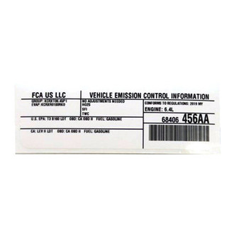 Mopar® - Vehicle Emission Control Information Label