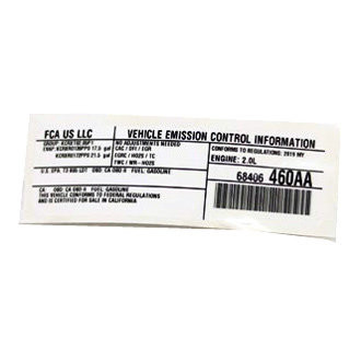 Mopar® - Vehicle Emission Control Information Label