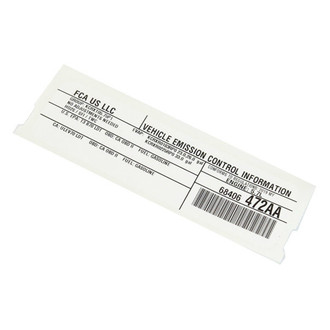 Mopar® - Vehicle Emission Control Information Label US, Canada