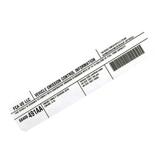 Mopar® - Vehicle Emission Control Information Label