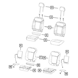 Jeep OE - Front Left Seat Back Cushion