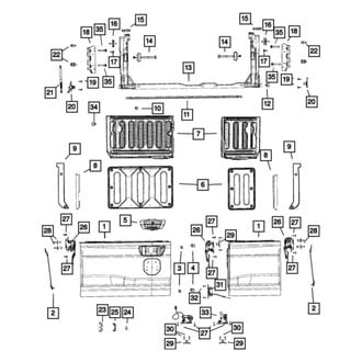 Mopar® - Rear Driver Side Tailgate Hinge Bracket