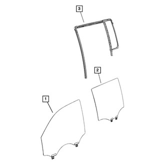 Jeep OE - Rear Right Door Glass