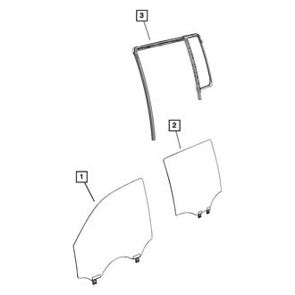 Jeep OE - Rear Left Door Glass
