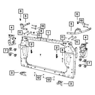 Jeep OE - Right Center Radiator Support Bracket