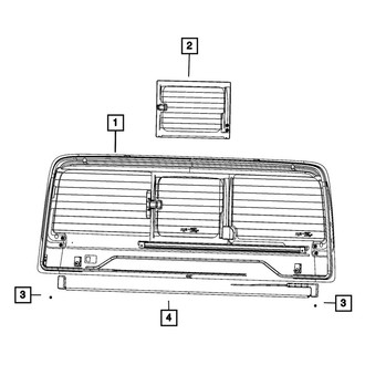 Mopar® - Center Back Glass