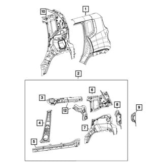 Jeep OE - Rear Left Tail Light Pocket