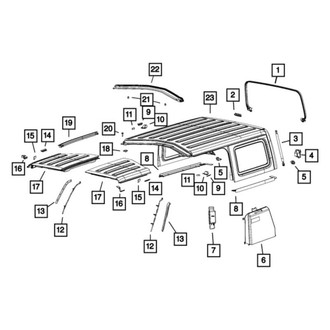 Jeep OE - Front Right Roof Panel Weatherstrip