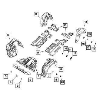 Jeep OE - Rear Left Quarter Panel Splash Shield
