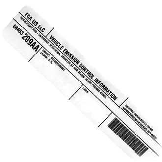Mopar® - Vehicle Emission Control Information Label