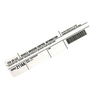 Mopar® - Vehicle Emission Control Information Label