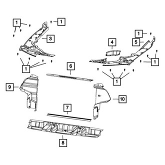 Dodge OE - Front Left Radiator Support Baffle