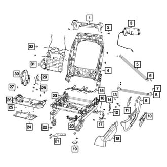 Mopar® - Front Driver Side Seat Adjuster