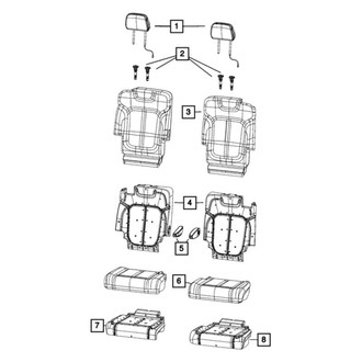 Jeep OE - Center Left Seat Cushion Pad