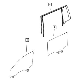 Jeep OE - Rear Right Door Glass