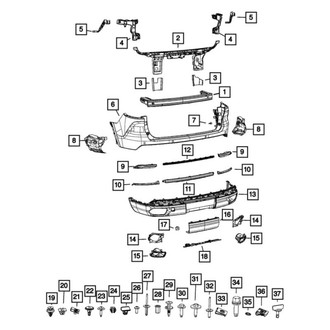 Jeep OE - Right Exhaust Tail Pipe Tip Bracket