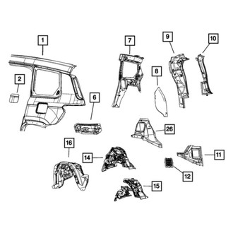 Jeep OE - Rear Right Wheel Housing Side Panel