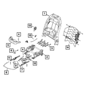 Jeep OE - Front Right Seat Back Frame