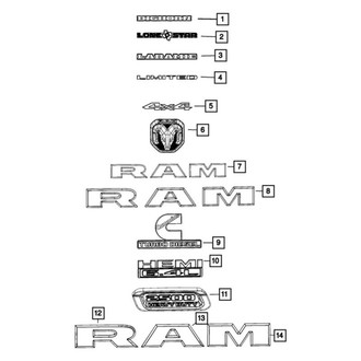 Ram OE - Rear Tailgate Emblem