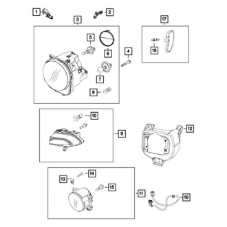 Jeep OE - Front Right Headlight Assembly
