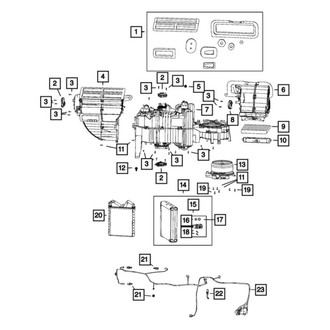 Jeep OE - Front HVAC Unit Case Seal Kit