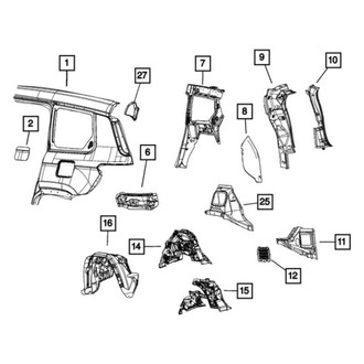 Jeep OE - Rear Right Inner Quarter Panel
